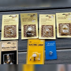 Vintage Lot of 12 Miniature Tiffany Lighting And Accessories NWT, 1997